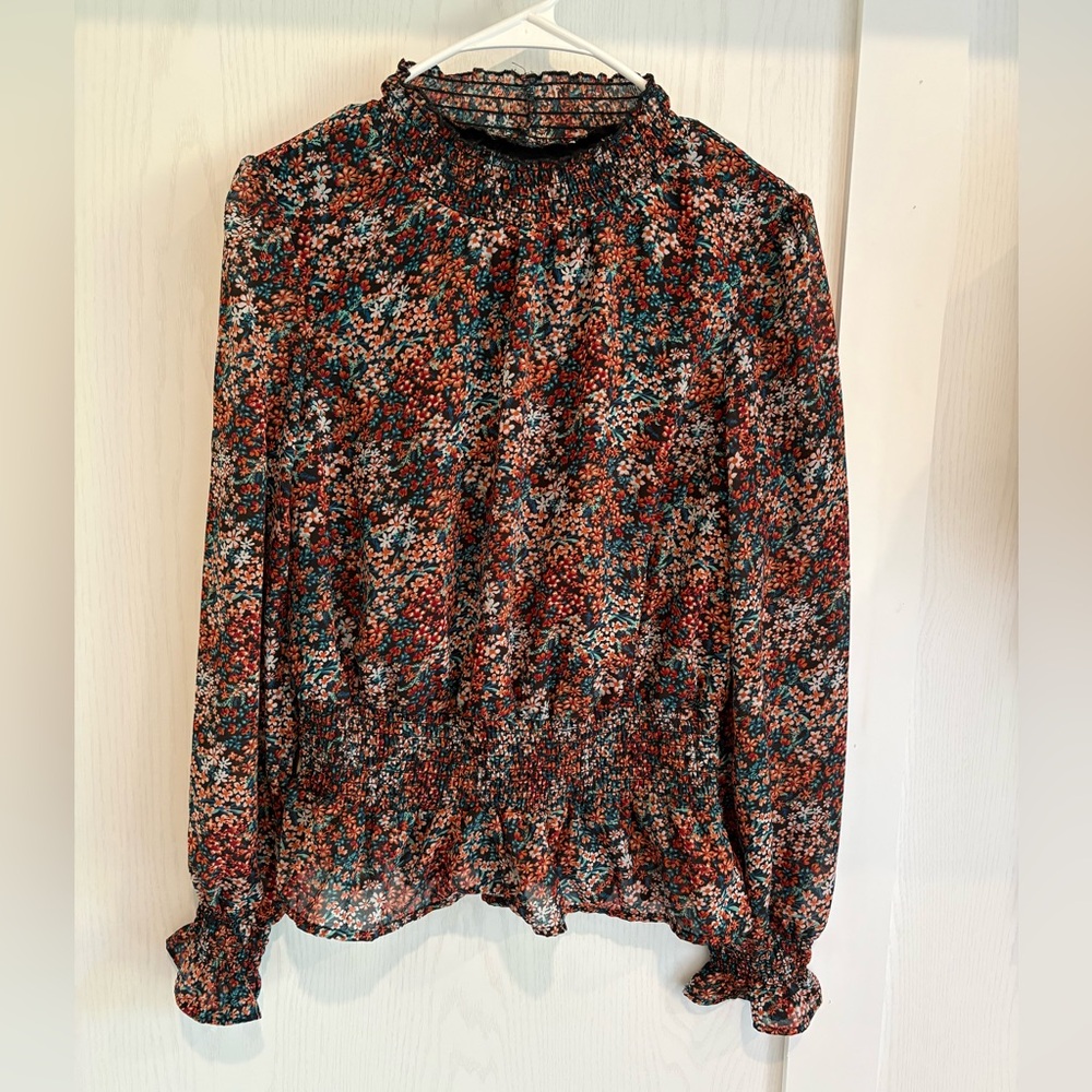Japna Ruffled Floral Print Blouse